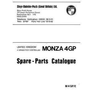 Puch Monza 4 GP Spare Parts Catalogue
