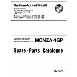 Puch Monza 4 GP Spare Parts Catalogue