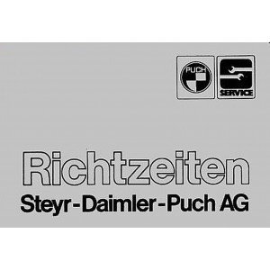 Puch Richtzeiten für Werkstätten