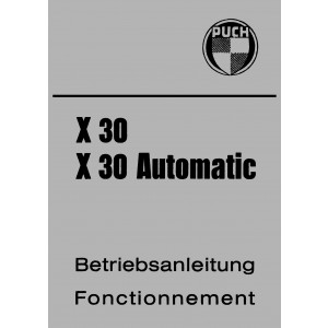 Puch Motorfahrrad X30 und X30 Automatik, Betriebsanleitung