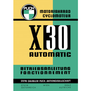 Puch X 30 Automatik Motorfahrrad, Betriebsanleitung