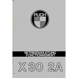 Puch X 30 2 A (ähnlich wie Maxi) Betriebsanleitung, Fonctionnement