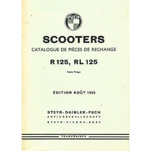 Puch Scooters R 125, RL 125, Catalogue de Pièces de Rechange
