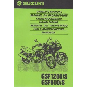 Suzuki GSF600 GSF600S GSF 1200 GSF1200S Fahrerhandbuch