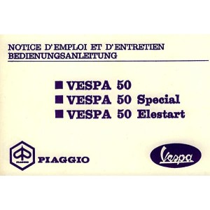Vespa 50, 50 Spezial, 50 Elestart, Betriebsanleitung