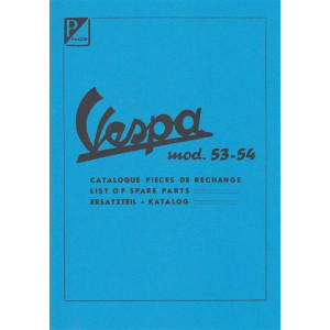 Piaggio Vespa Modell 1953-54, Ersatzteil-Katalog