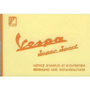Vespa Super Sport, Betriebsanleitung