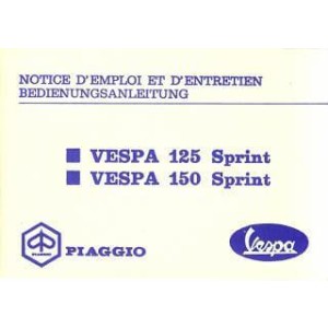 Vespa 125 und 150 Sprint, Sprint Veloce und GTR, Betriebsanleitung
