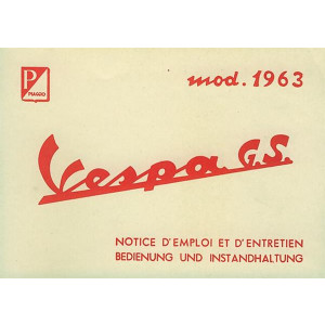 Vespa GS VSB 1 (1963) Betriebsanleitung