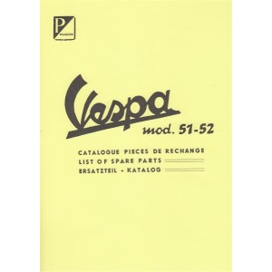 Piaggio Vespa Modell 1951-52, Ersatzteil-Katalog