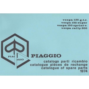 Piaggio Vespa 125, 150 und 200 Modelle, Catalogue of Spare Parts