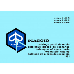 Piaggio Vespa P 125 X, P 150 X, P 200 E, Ersatzteil-Katalog