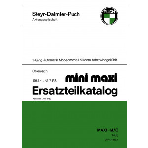 Puch Mini Maxi, 1-Gang-Automatik, Ersatzteilkatalog