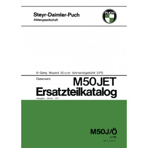 Puch M 50 Jet, 3 PS, 6-Gang, fahrtwindgekühlt, Ersatzteilkatalog