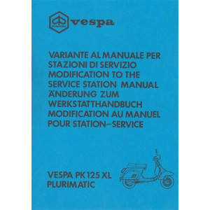 Piaggio Vespa PK 125 XL Plurimatic, Änderung zum Werkstatthandbuch