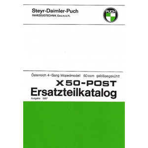 Puch X 50-Post, 4-Gang, gebläsegekühlt, Ersatzteilkatalog