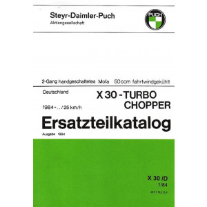 Puch X30 Turbo Chopper Ersatzteilkatalog