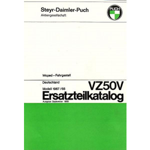 Puch VZ 50 V, Fahrgestell, ab Baujahr 1967, Ersatzteilkatalog