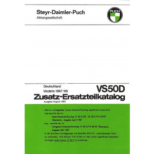 Puch VS 50 D, Zusatz-Ersatzteilkatalog