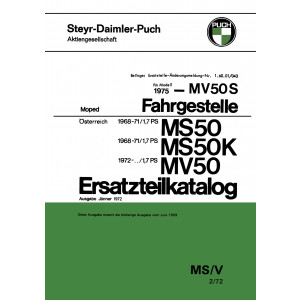Puch MS50 MS50K MV50 MV50S Fahrgestell Ersatzteilkatalog