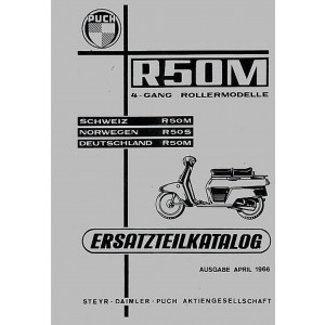 Puch R 50 M und R 50S Mopedroller Ersatzteilkatalog