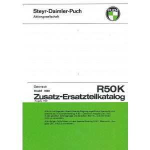 Puch R 50 K, Zusatz-Ersatzteilkatalog