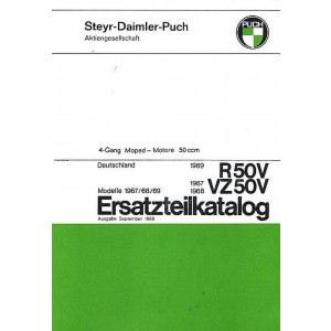 Puch R 50 V, VZ 50 V Motoren, (Deutschland) Ersatzteilkatalog