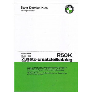 Puch R 50 K (Kickstarter) Zusatz-Ersatzteilkatalog