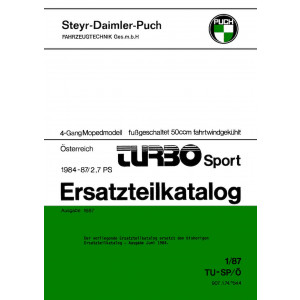 Puch Turbo Sport, 4-Gang, 2,7 PS, Ersatzteilkatalog