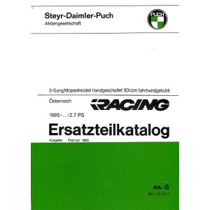 Puch Racing 50 ccm, Ersatzteilkatalog