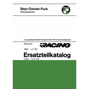Puch Racing 50 ccm, Ersatzteilkatalog
