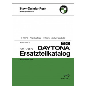 Puch Daytona 6G, Kleinkraftrad, 6-Gang, 6,5 PS, Ersatzteilkatalog