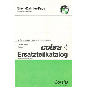 Puch Cobra T, 4-Gang, Enduromodell (Deutschland, Belgien) Ersatzteilkatalog