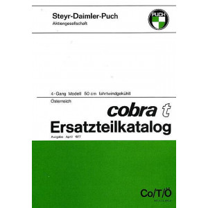 Puch Cobra T, 4-Gang, Enduromodell, Ausführung für Österreich, Ersatzteilkatalog
