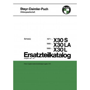 Puch X 30 S, LA, L, S-2, Ersatzteilkatalog