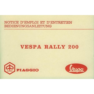 Vespa 200 Rally, Mod. VSE 1, Betriebsanleitung