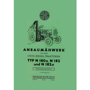 Steyr N180a N182 N182a Anbaumähwerk Ersatzteilkatalog