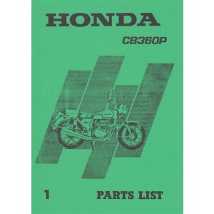 Honda CB360P Parts List
