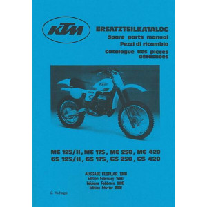 KTM Motorfahrzeugbau MC/GS 125/II, MC/ GS 175, MC/GS 250, MC/GS 420, Ersatzteilkatalog