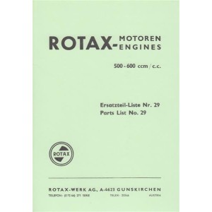 Rotax Motoren 500 - 600 ccm, Ersatzteil-Liste