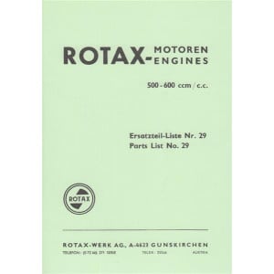 Rotax Motoren 500 - 600 ccm, Ersatzteil-Liste