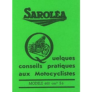 Sarolea S 6, 600 ccm, Betriebsanleitung