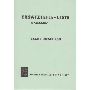 Sachs Diesel 500, Ersatzteil-Liste