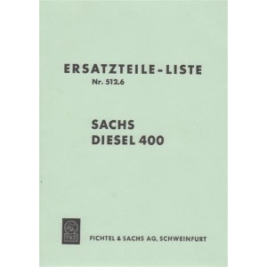 Sachs Diesel 400, Ersatzteil-Liste