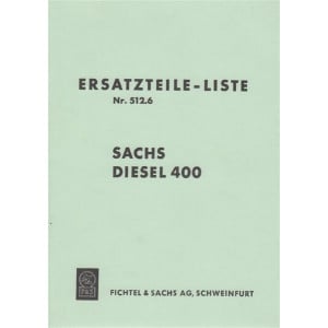 Sachs Diesel 400, Ersatzteil-Liste