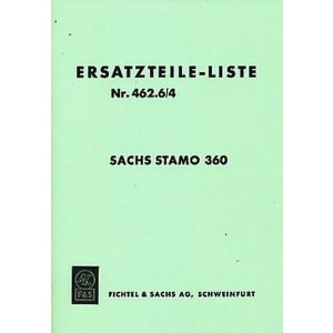 Sachs Stationärmotor Stamo 360, Zweitakt mit Schwungmagnetzünder und Fliehkraftkupplung, Ersatzteilkatalog Nr. 462.6/4