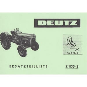 Deutz D 40 S, Type D 40.1 S, Ersatzteil-Liste