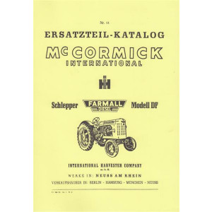 IHC Mc Cormick "Farmall Diesel" Modell DF, Ersatzteil-Katalog