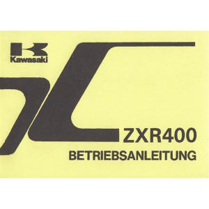 Kawasaki ZXR 400 - L 2, Betriebsanleitung