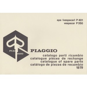 Piaggio Ape Vespacar P401 und P350, Catalogue of Spare Parts